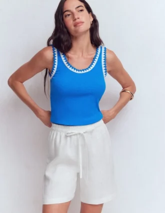 Islington Linen Shorts White