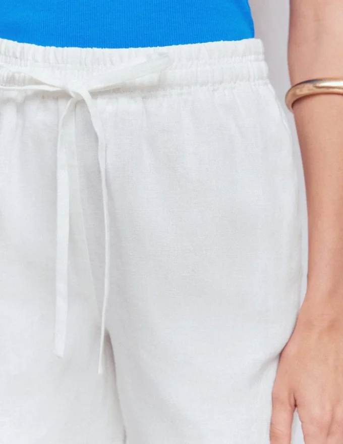 Islington Linen Shorts White Islington Linen Shorts White