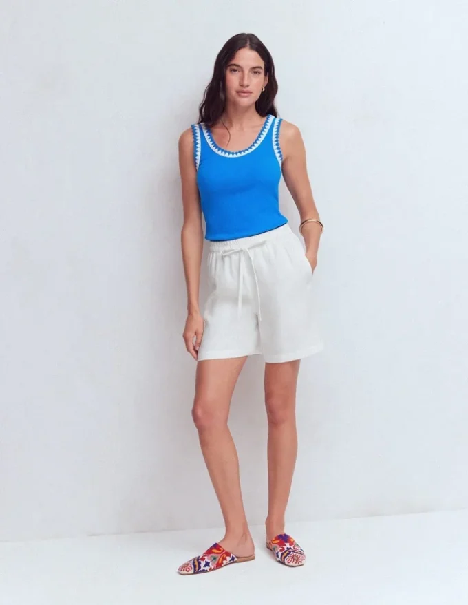 Islington Linen Shorts White Islington Linen Shorts White