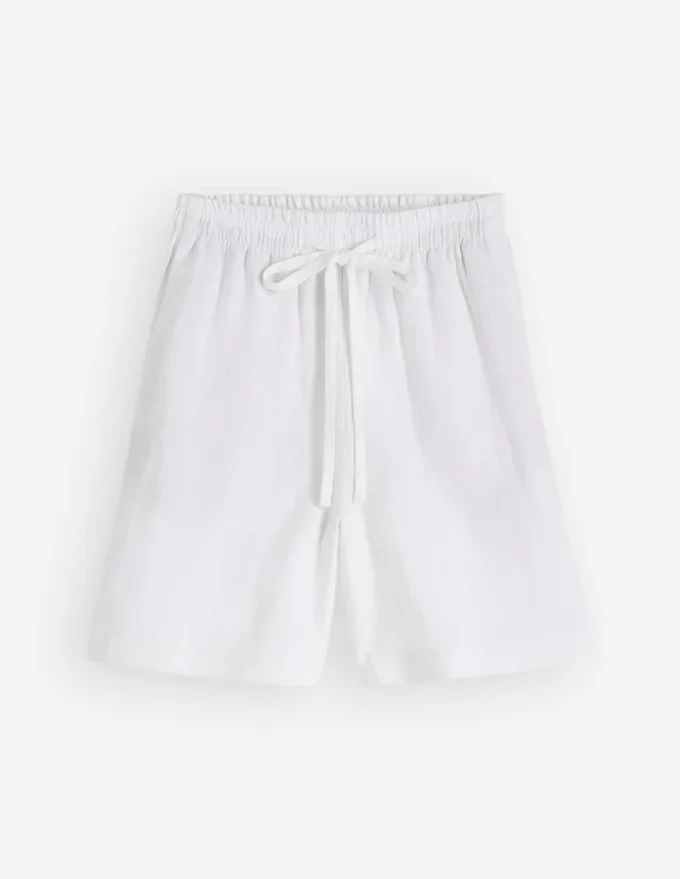 Islington Linen Shorts White Islington Linen Shorts White