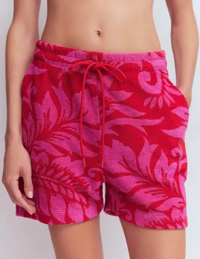 Islington Towelling Shorts Salsa, Floral Islington Towelling Shorts Salsa, Floral