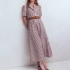 Ivy Cotton Midi Dress Gingham Ivy Cotton Midi Dress Gingham