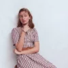 Ivy Cotton Midi Dress Gingham Ivy Cotton Midi Dress Gingham