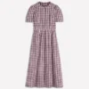 Ivy Cotton Midi Dress Gingham Ivy Cotton Midi Dress Gingham