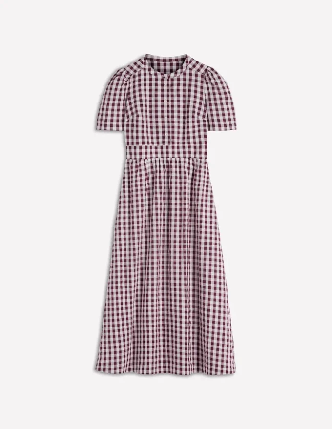 Ivy Cotton Midi Dress Gingham Ivy Cotton Midi Dress Gingham