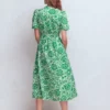 Ivy Cotton Midi Dress Verdant Green, Meadow Scatter Ivy Cotton Midi Dress Verdant Green, Meadow Scatter