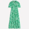 Ivy Cotton Midi Dress Verdant Green, Meadow Scatter Ivy Cotton Midi Dress Verdant Green, Meadow Scatter