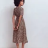 Ivy Linen Midi Dress French Navy, Rope Trellis Ivy Linen Midi Dress French Navy, Rope Trellis
