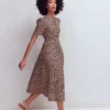 Ivy Linen Midi Dress French Navy, Rope Trellis Ivy Linen Midi Dress French Navy, Rope Trellis