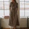 Ivy Linen Midi Dress French Navy, Rope Trellis Ivy Linen Midi Dress French Navy, Rope Trellis