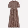 Ivy Linen Midi Dress French Navy, Rope Trellis Ivy Linen Midi Dress French Navy, Rope Trellis