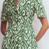 Ivy Linen Midi Dress Hunter Green Ikat Ivy Linen Midi Dress Hunter Green Ikat