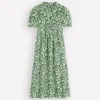 Ivy Linen Midi Dress Hunter Green Ikat Ivy Linen Midi Dress Hunter Green Ikat