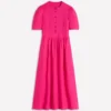 Ivy Linen Midi Dress Pink Peony Ivy Linen Midi Dress Pink Peony