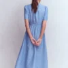 Ivy Linen Midi Dress Summer Blue Chambray Ivy Linen Midi Dress Summer Blue Chambray