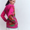 Jacquard Belted Cardigan Pink Yarrow Tigers Jacquard Belted Cardigan Pink Yarrow Tigers