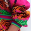 Jacquard Belted Cardigan Pink Yarrow Tigers Jacquard Belted Cardigan Pink Yarrow Tigers