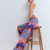 Jacquard Knitted Pants Multi Aztec