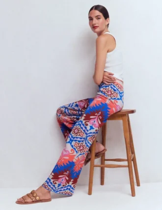Jacquard Knitted Pants Multi Aztec