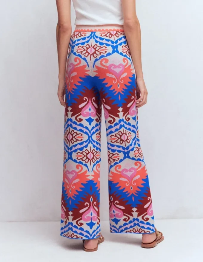 Jacquard Knitted Pants Multi Aztec