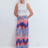 Jacquard Knitted Pants Multi Aztec