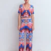 Jacquard Knitted Pants Multi Aztec