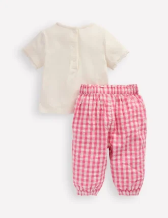 Jersey and Woven Play Set Strawberry Gingham