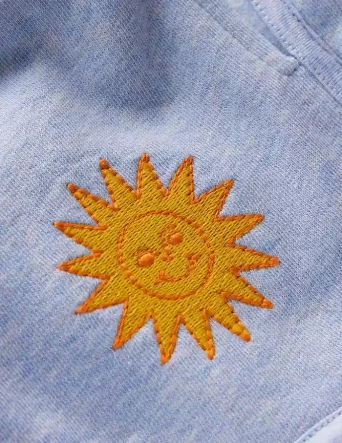 Jersey Boxing Short Blue Embroidered Jersey Boxing Short Blue Embroidered