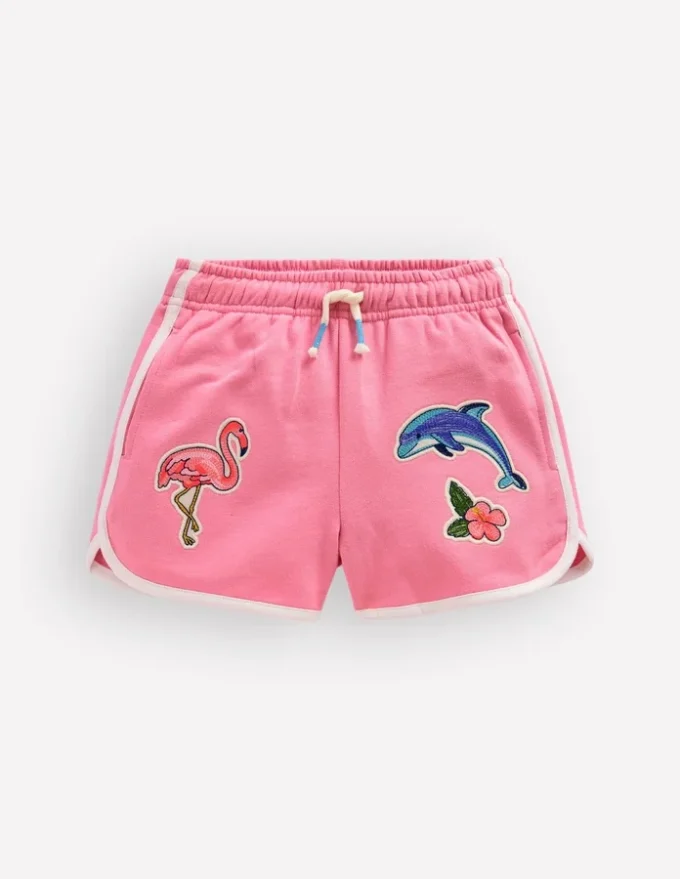 Jersey Boxing Short Bubblegum Pink Badges
