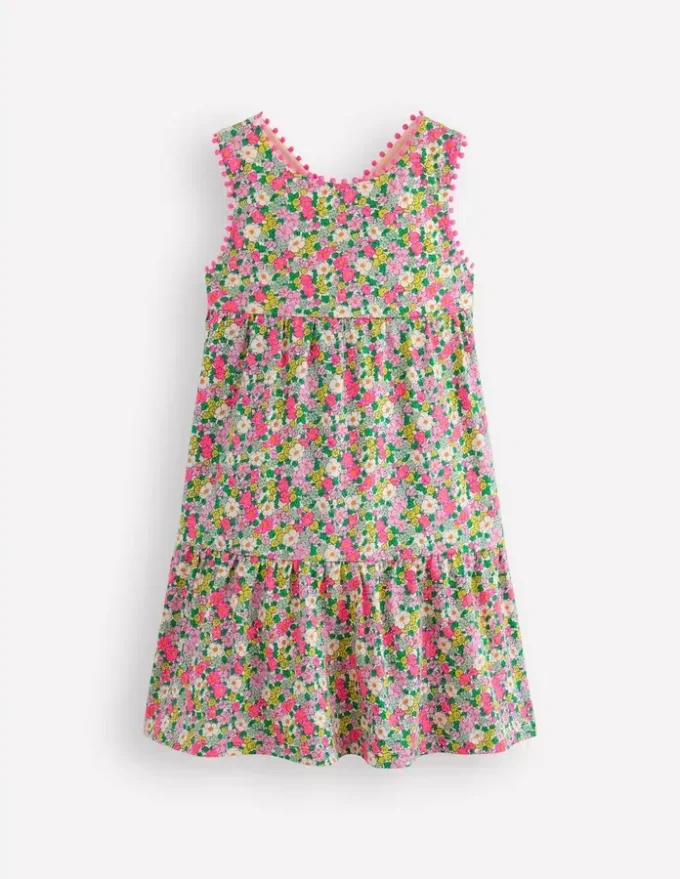 Jersey Cross-back Dress Ditsy Floral