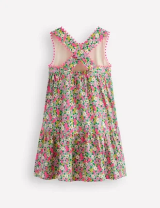 Jersey Cross-back Dress Ditsy Floral