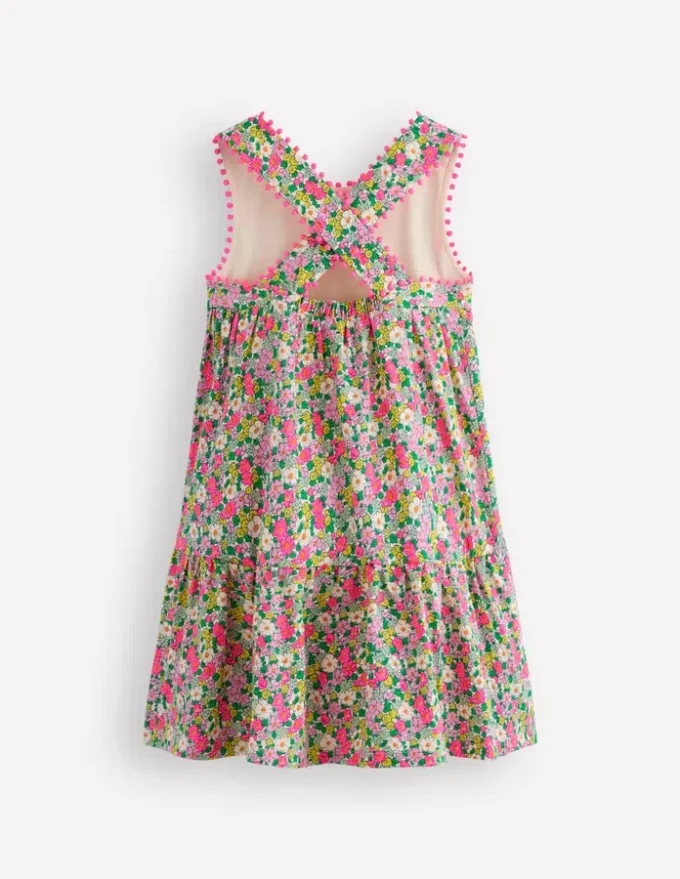 Jersey Cross-back Dress Ditsy Floral