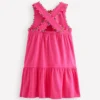 Jersey Cross-back Dress Flamingo Pink
