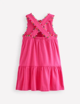 Jersey Cross-back Dress Flamingo Pink