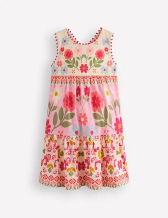 Jersey Cross-back Dress Hotchpotch Floral