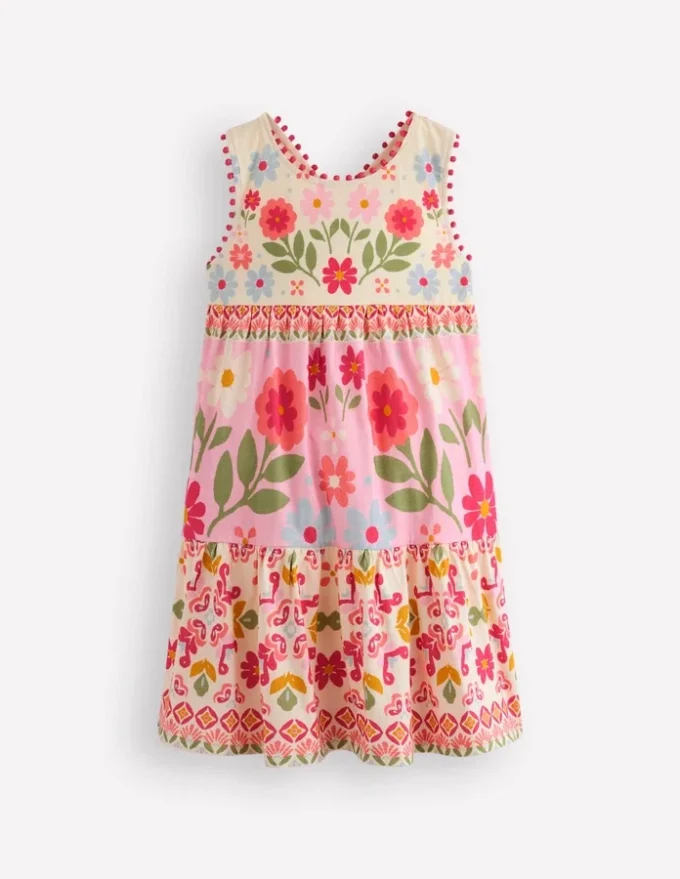 Jersey Cross-back Dress Hotchpotch Floral