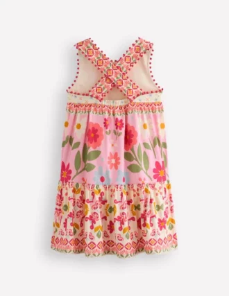 Jersey Cross-back Dress Hotchpotch Floral