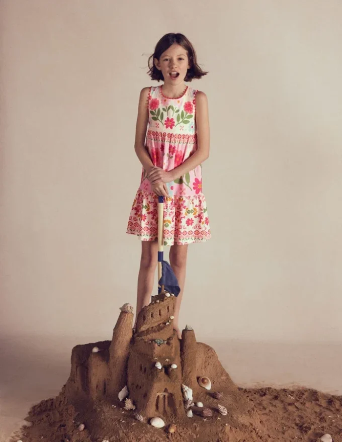 Jersey Cross-back Dress Hotchpotch Floral