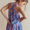 Jersey Cross-back Dress Quiet Harbour Animal Palm