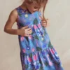 Jersey Cross-back Dress Quiet Harbour Animal Palm