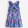Jersey Cross-back Dress Quiet Harbour Animal Palm