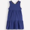 Jersey Cross-back Dress Starboard Blue