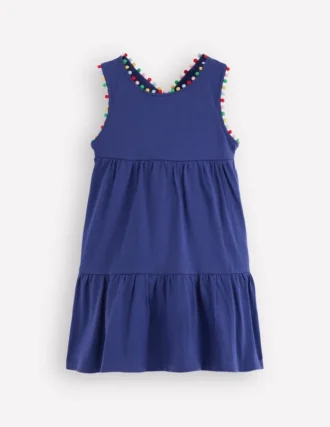 Jersey Cross-back Dress Starboard Blue