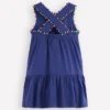 Jersey Cross-back Dress Starboard Blue