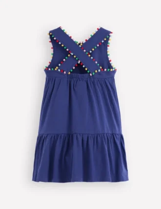 Jersey Cross-back Dress Starboard Blue