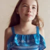 Jersey Embroidered Midi Dress Kingfisher Blue Jersey Embroidered Midi Dress Kingfisher Blue