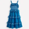 Jersey Embroidered Midi Dress Kingfisher Blue Jersey Embroidered Midi Dress Kingfisher Blue