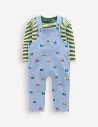 Jersey Overalls Set Blue Construction