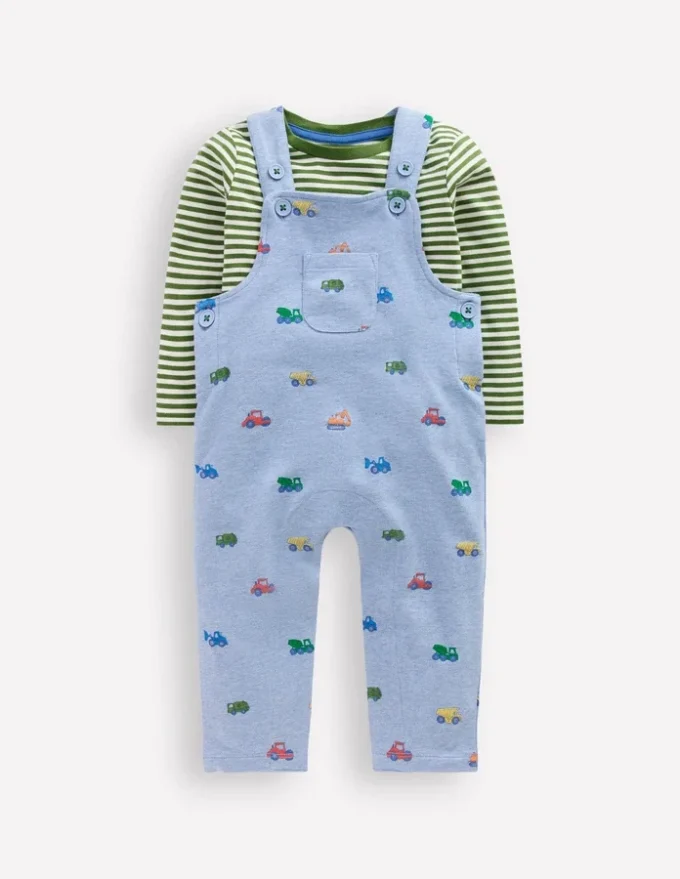 Jersey Overalls Set Blue Construction