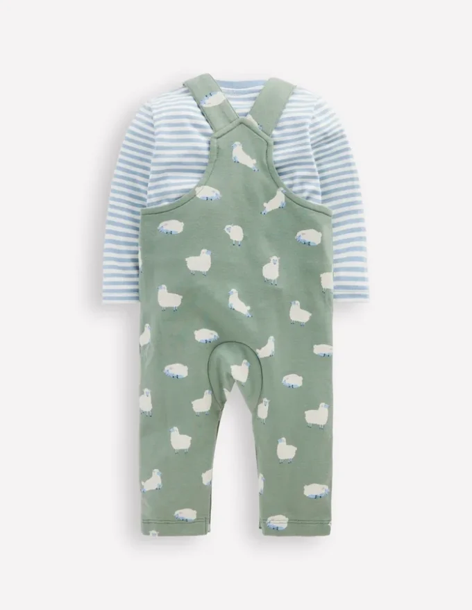 Jersey Overalls Set Green Sheep Jersey Overalls Set Green Sheep